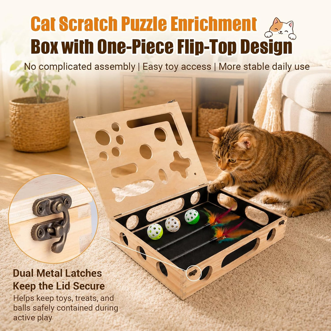 Cat Scratch Puzzle Enrichment Box