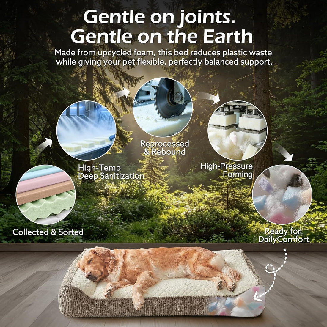 JOEJOY XL Orthopedic Dog Beds Large Size Dog