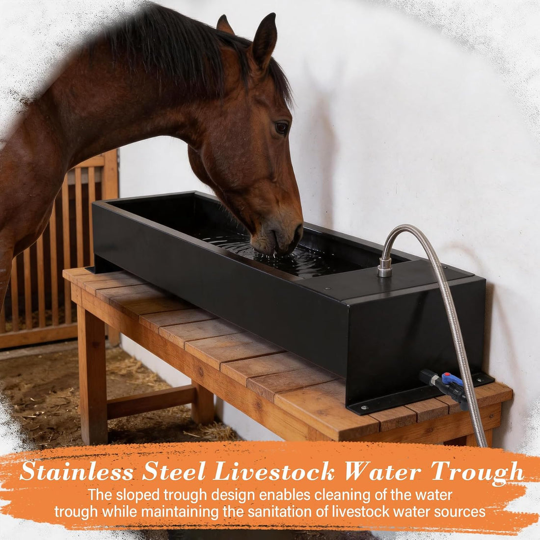 12 Gal Stainless Steel Livestock Water Trough Automatic Waterer