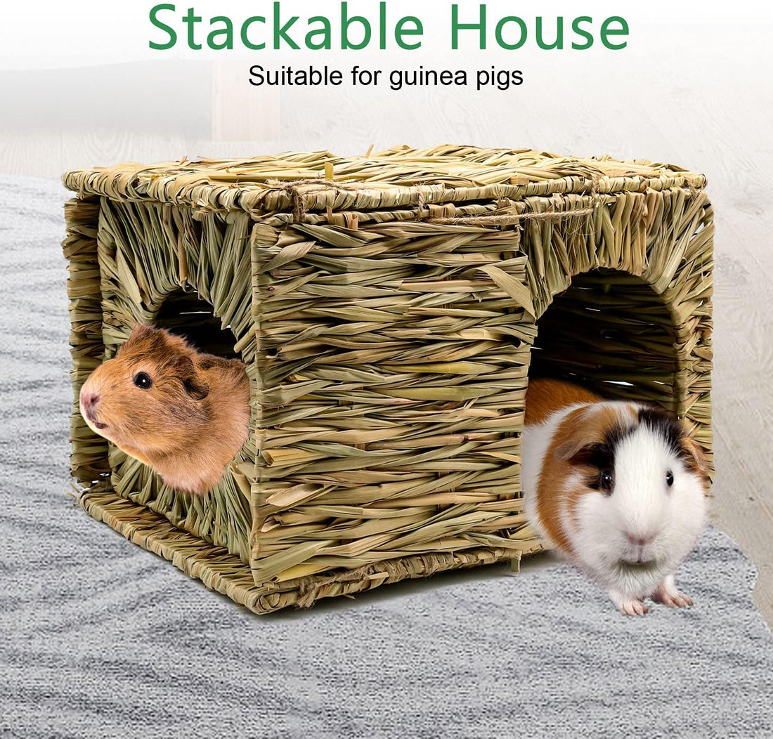 BWOGUE Large Guinea Pig Grass House, Guinea Pig Hideout