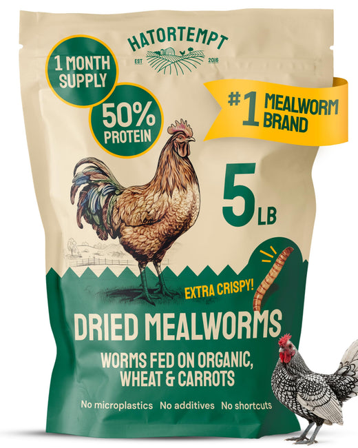 Hatortempt Bulk Dried Mealworms - 5 Lb Bag