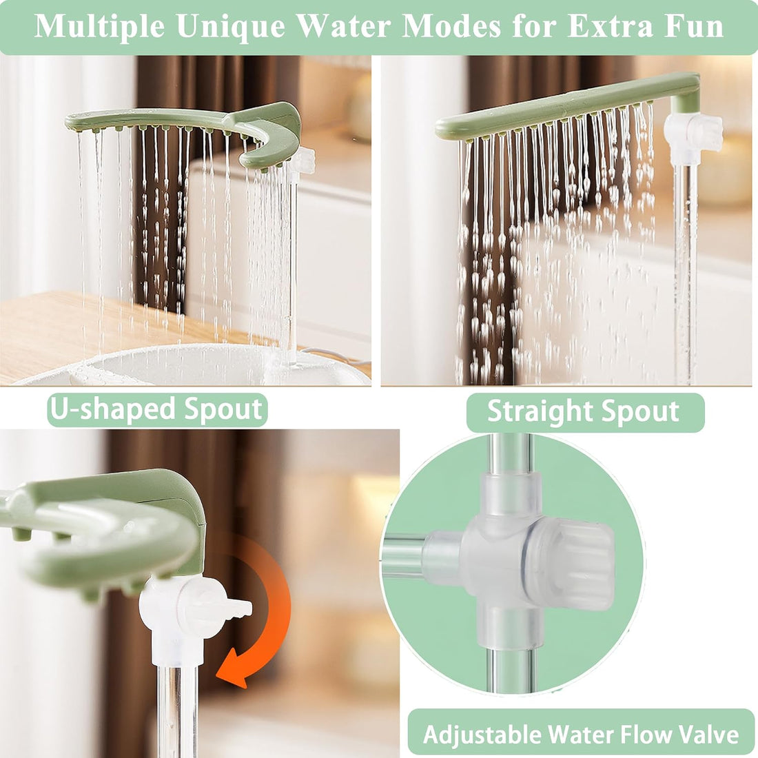 Bird Automatic Bath Shower,Large Bird Shower Fountain with Running