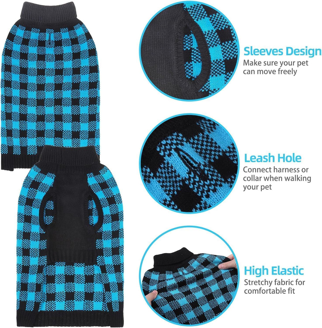 PUPTECK Dog Sweaters for Large Medium Small Dogs