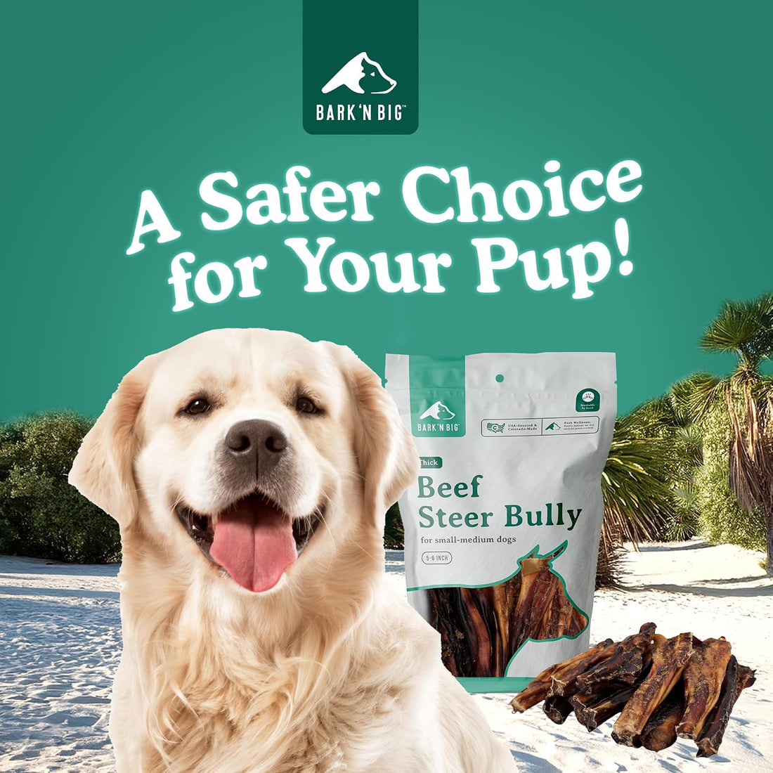 Thick Odor Free Steer Bully Sticks 5-6 Inch 12 Count