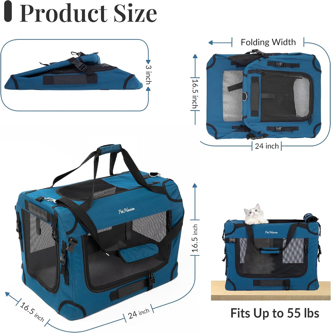 PetMasion Extra Large Cat Carrier for 2 Cats