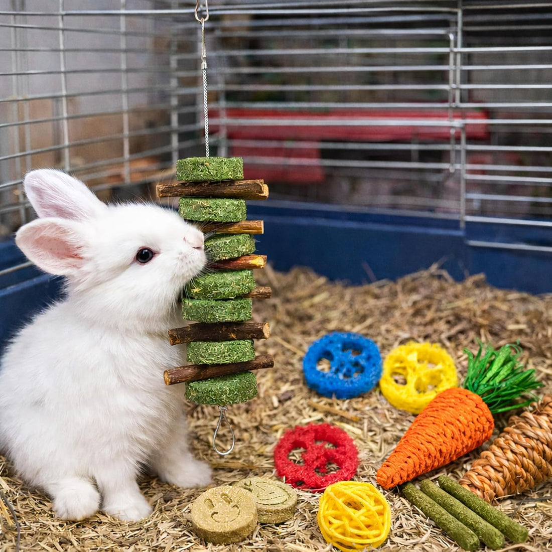 Grddaef 20 PCS Bunny Chew Toys for Teeth
