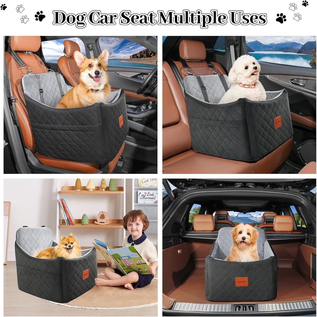 Dog Car Seat for Small Medium Dogs,Detachable Washable Dog Booster