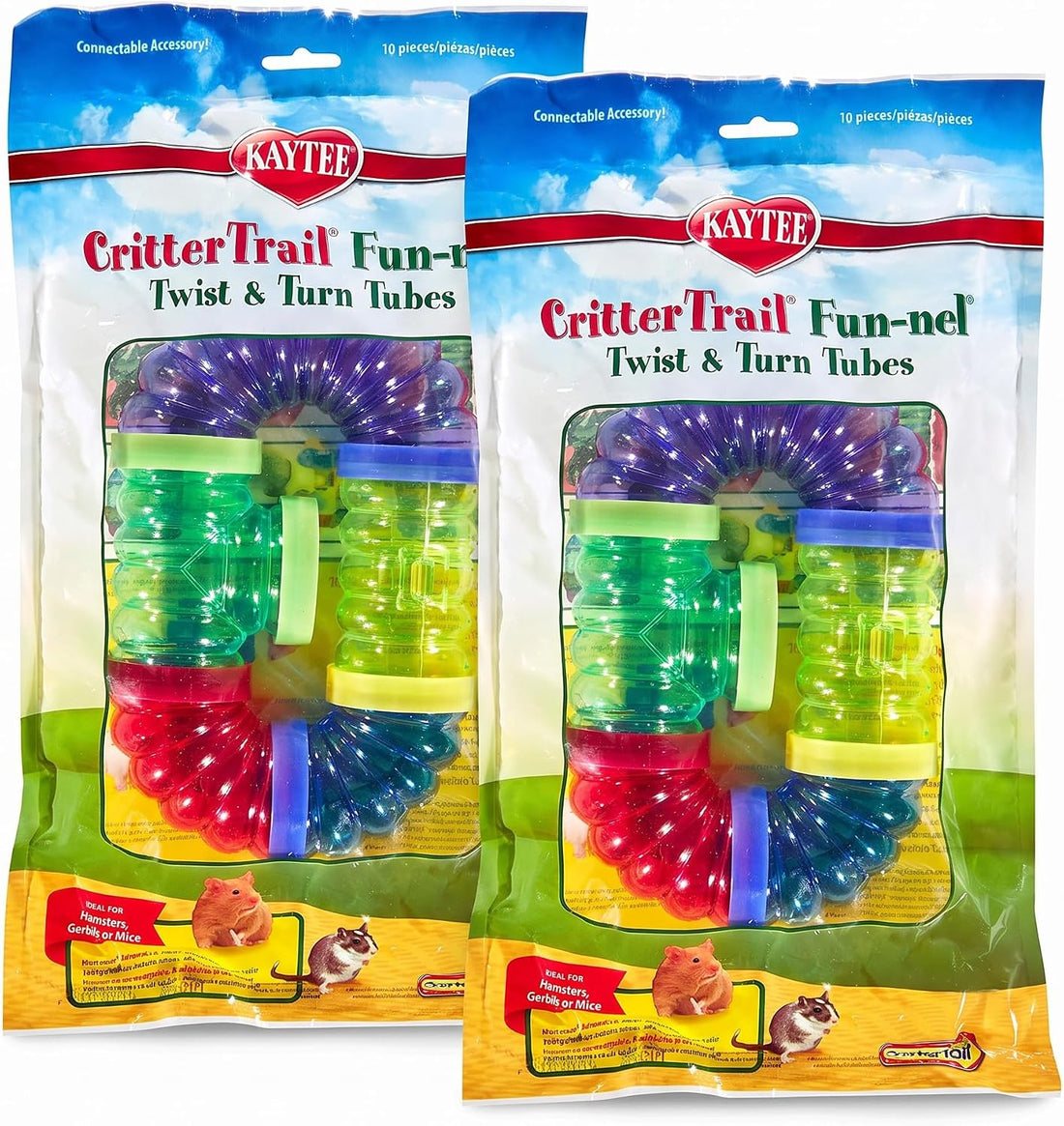 Kaytee CritterTrail Fun-nel 5-Pack Straight Hamster Tubes