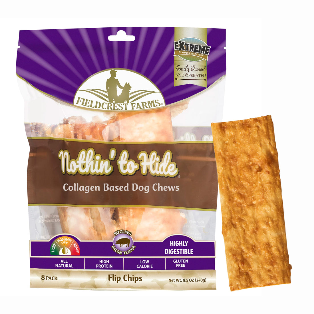Fieldcrest Farms Nothin to Hide Flip Chips Dog Chews