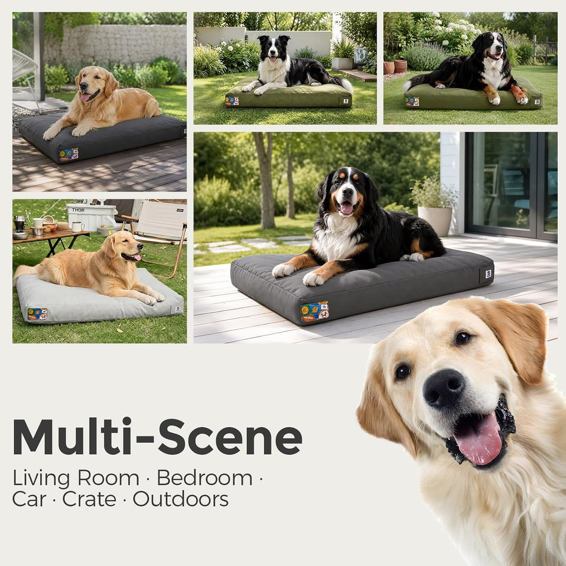Sytopia42 Inch Indestructible Dog Bed for Aggressive Chewers