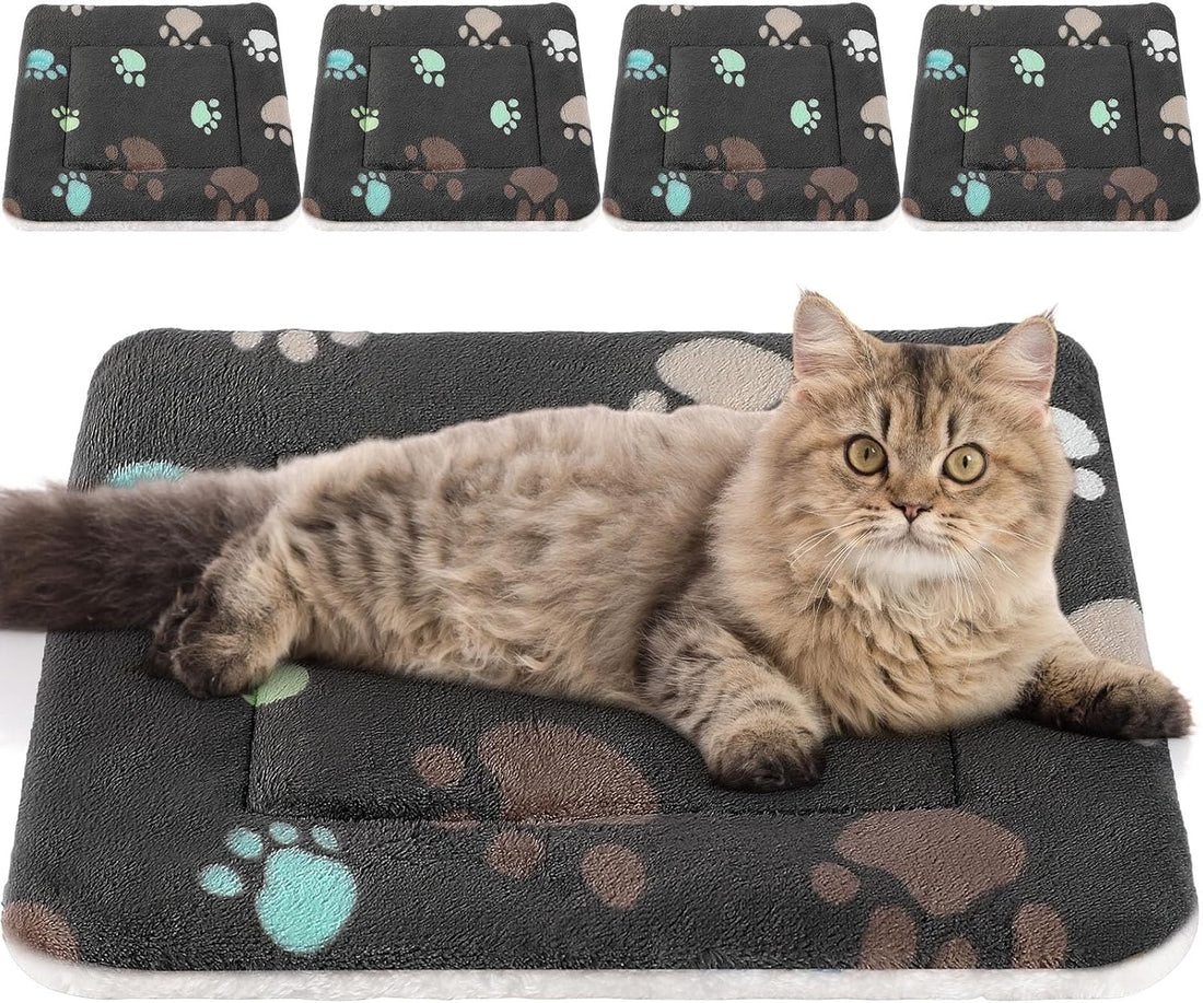 Tuanse 4 Pack Soft Pet Bed Mat Small Dog Crate Fleece