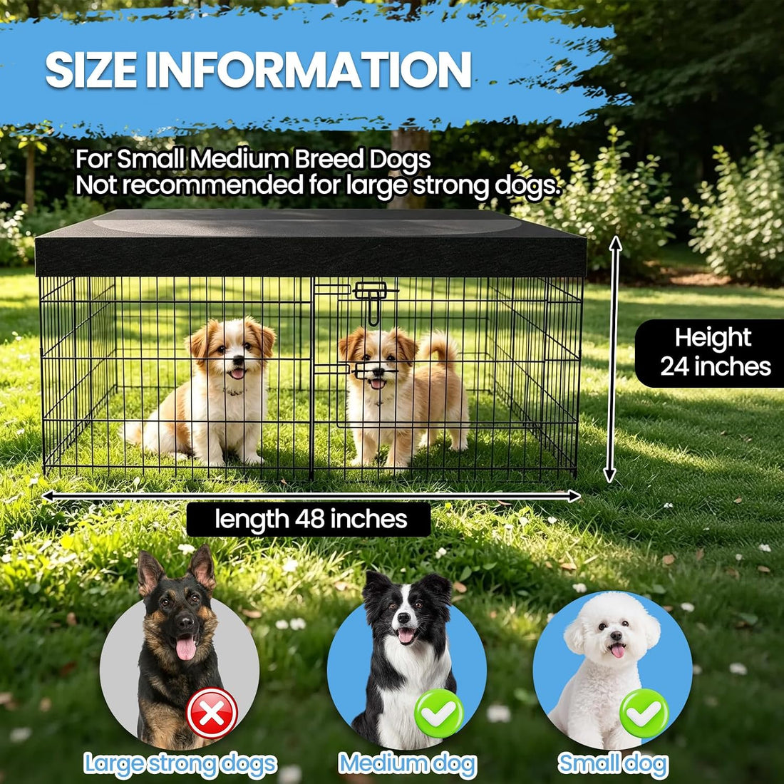 PEEKABOO Square Dog Playpen Bottom Pad for 8-Panel Pens, 48 x 48 in