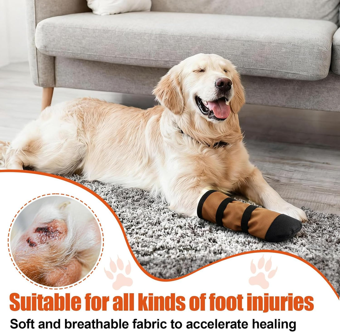 2 Pcs Dog Paw Wound Recovery Boots Non-Slip Dog Protector Boots