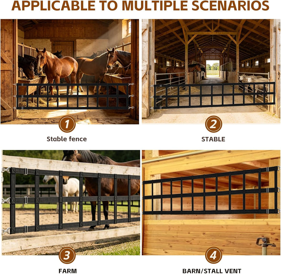 Horse Stall Guards with Adjustable Straps