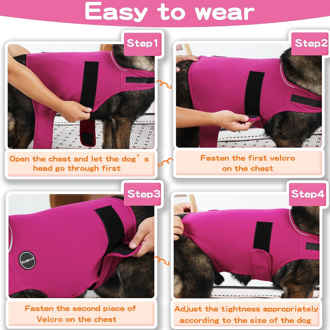 Dog Anxiety Jacket, Skin-Friendly Dog Calming Shirt