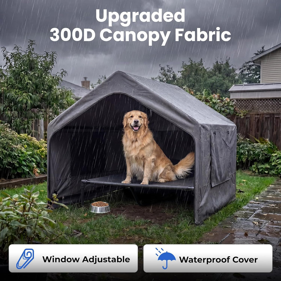 Zooba Extra Large Dog Shade with Elevated Bed