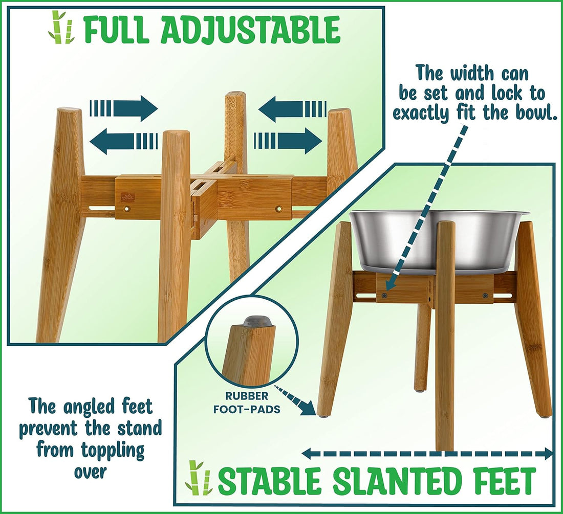 Dog Bowl Stand - Ideal for Large Breeds, Use to Elevate