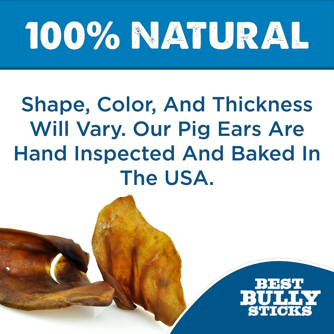 Best Bully Sticks Pig Ears - 25 Count - All Natural