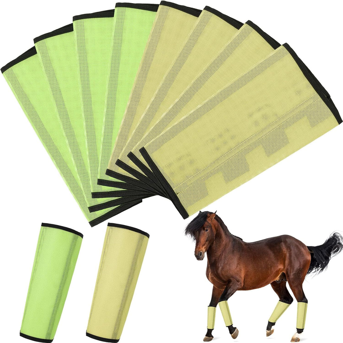 8 Pcs UV Mesh Horse Fly Boots