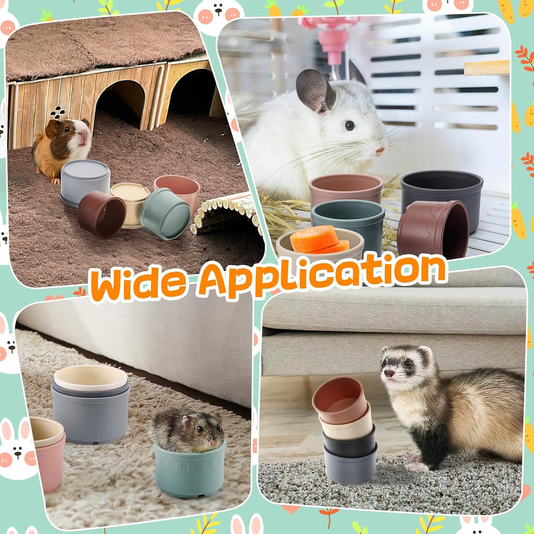 8 Pcs Stacking Cups for Bunny