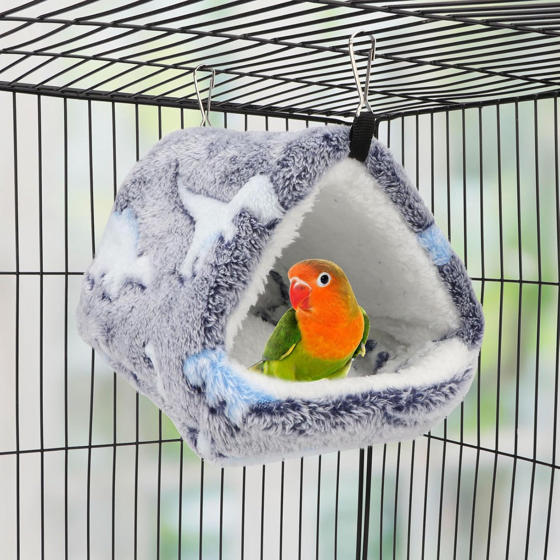 Hypeety Winter Warm Bird Nest Triangle Cotton Thick Bird Shed Hut