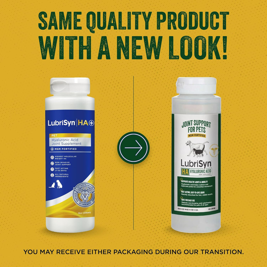 LubriSyn HA Hip & Joint Supplement Plus MSM for Pets, 8 oz
