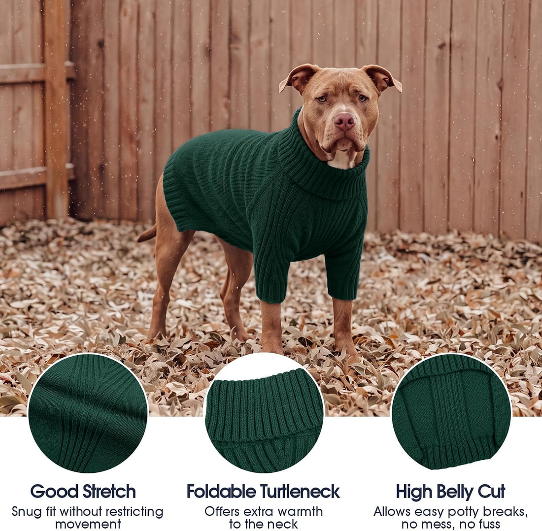 IECOii XXL Dog Sweater,Thermal Knit Big Dog Sweater Christmas,Pet