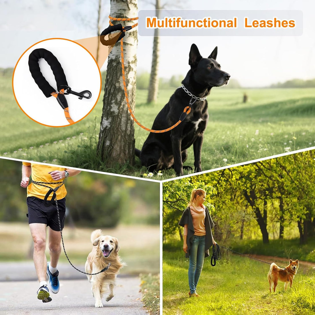 Long Leash for Dog Training 6FT/ 10FT/ 15FT/ 30FT/ 50FT/ 100FT