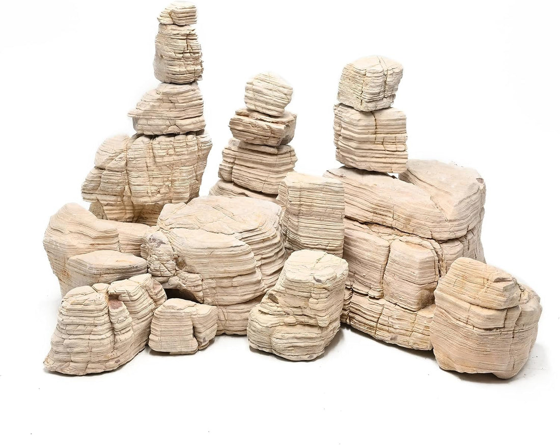 Aquarium Rocks 5lb Fish Tank Stone 2-5 inch Natural Pagoda Rocks