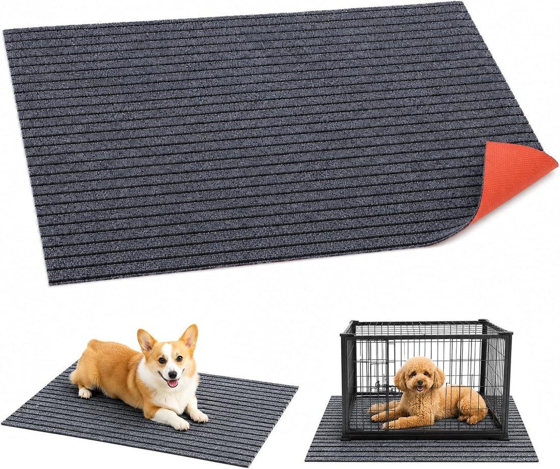 47"x32" Dog Crate Mat, Waterproof Non-Slip Washable Kennel Floor