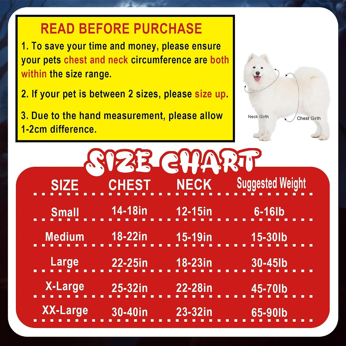 GOYOSWA Dog Halloween Costumes