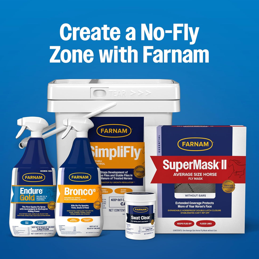 Farnam Endure Gold Killer Fly Spray for Horses, Kills Biting Flies