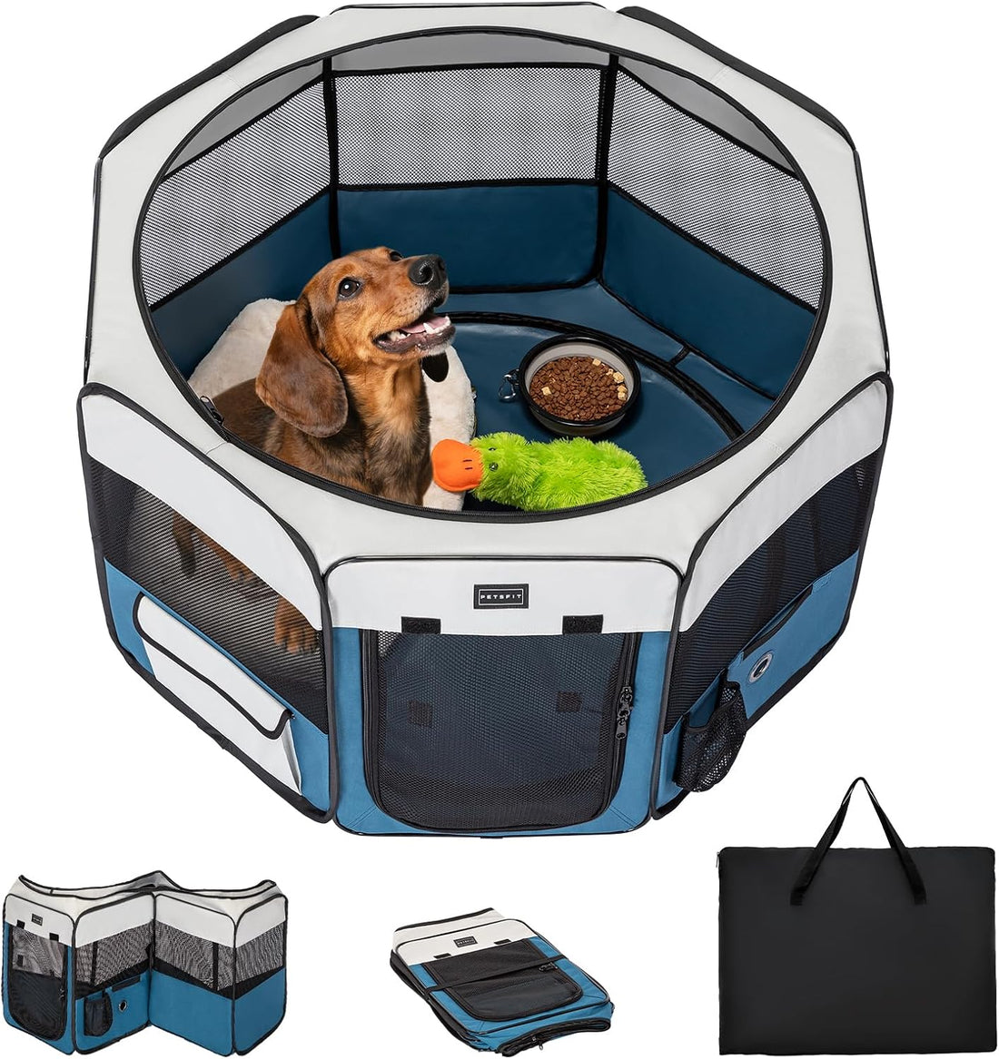 PETSFIT Portable Dog Playpen 36", Removable Waterproof Mat