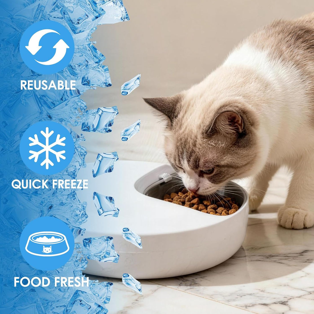 Bsemax 2 Pcs Replacement Ice Packs for Automatic Cat Feeder Wet Food