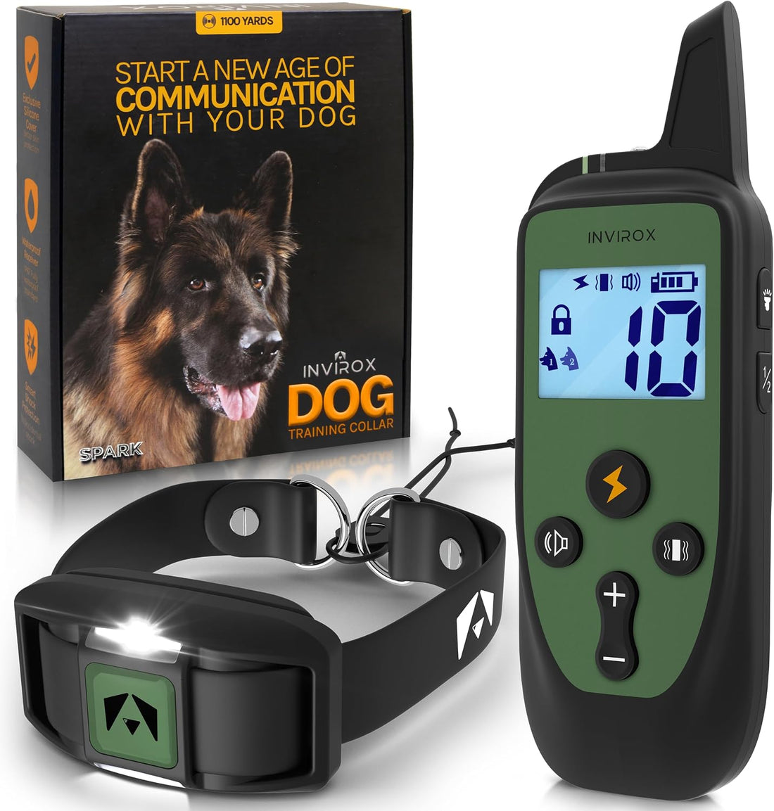 INVIROX Dog Training Collar with Remote, Shock Collar for Dogs