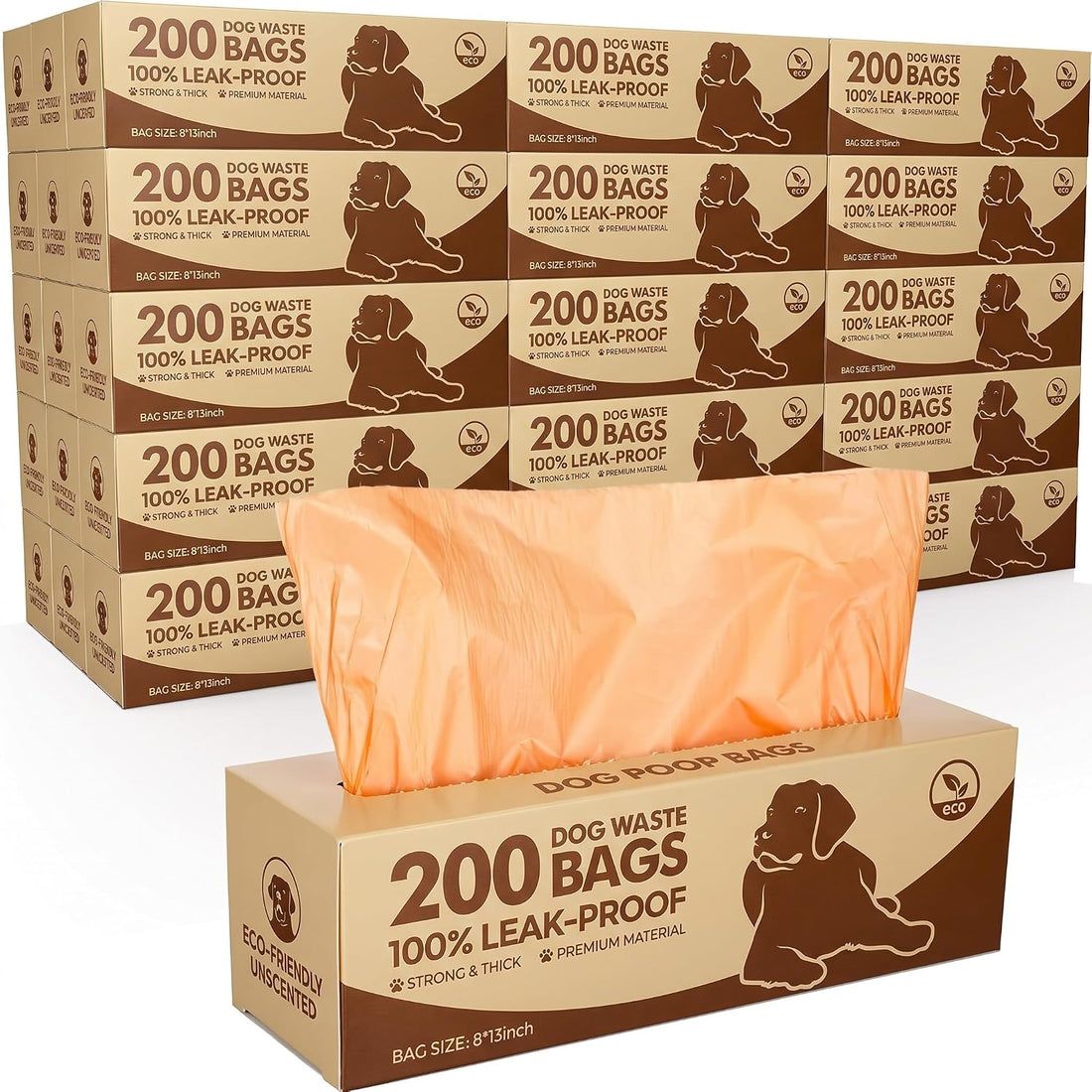 Sherr Dog Poop Bags, 10 Rolls of 200, 2000 Counts