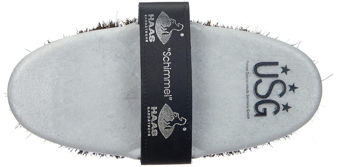 H.A.S HAAS Mould Horse Brush Large Silver 200 x 85,Medium