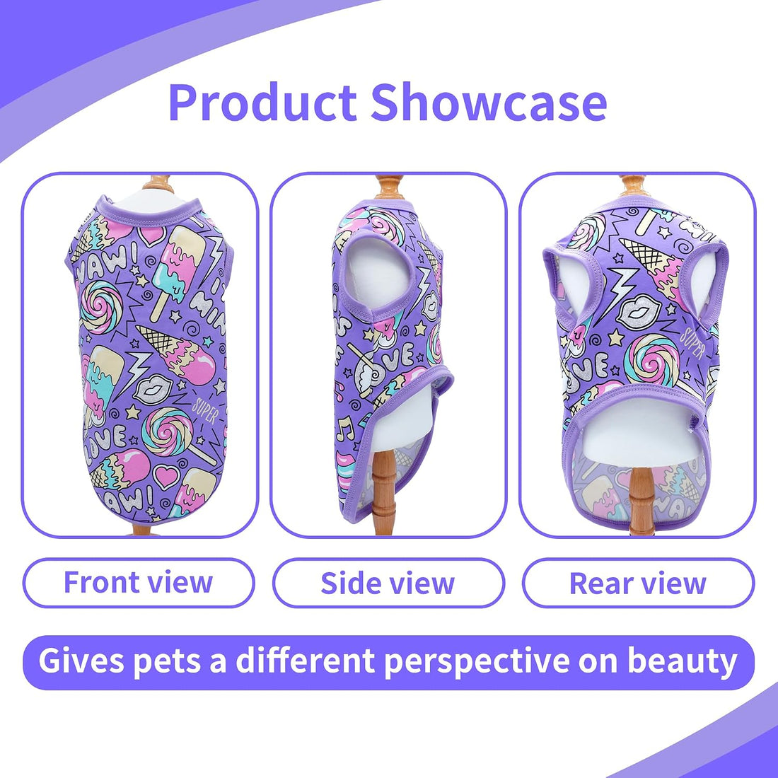 JpGdn 8PCS/Pack Dog Shirts Pink for Small Dog Girl Female Sleeveless
