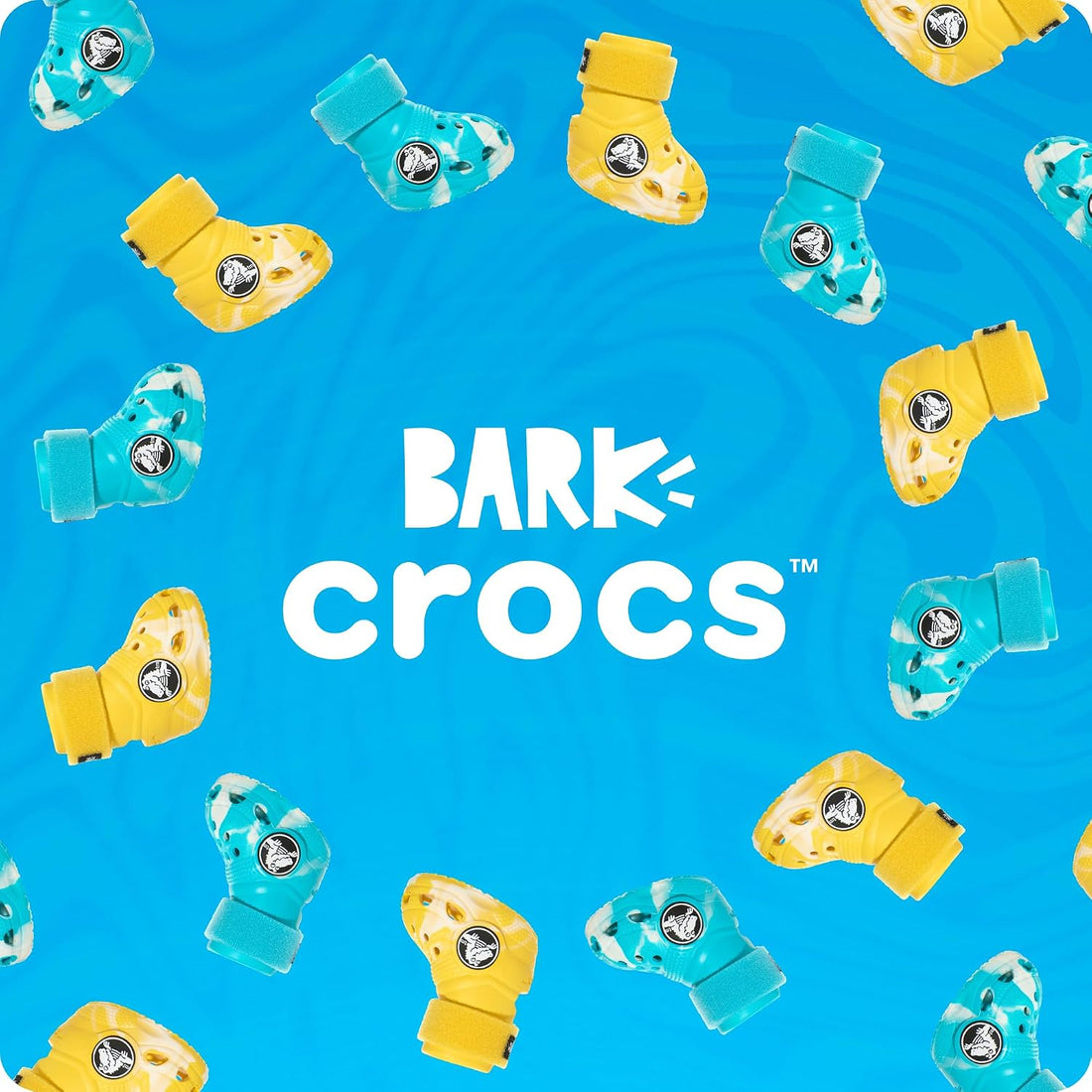 BARKBOX Yellow Crocs Dog Shoes - for Large Breeds (51-80 lbs)