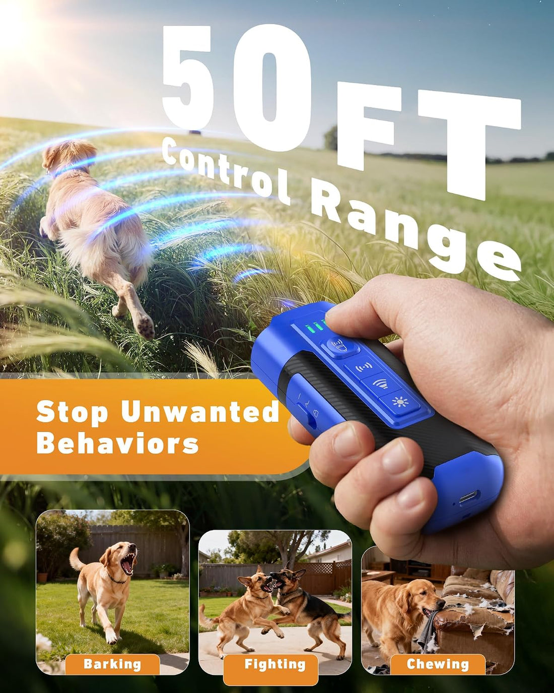 Dog Bark Deterrent Devices-Ultrasonic Anti Barking Device for Dogs