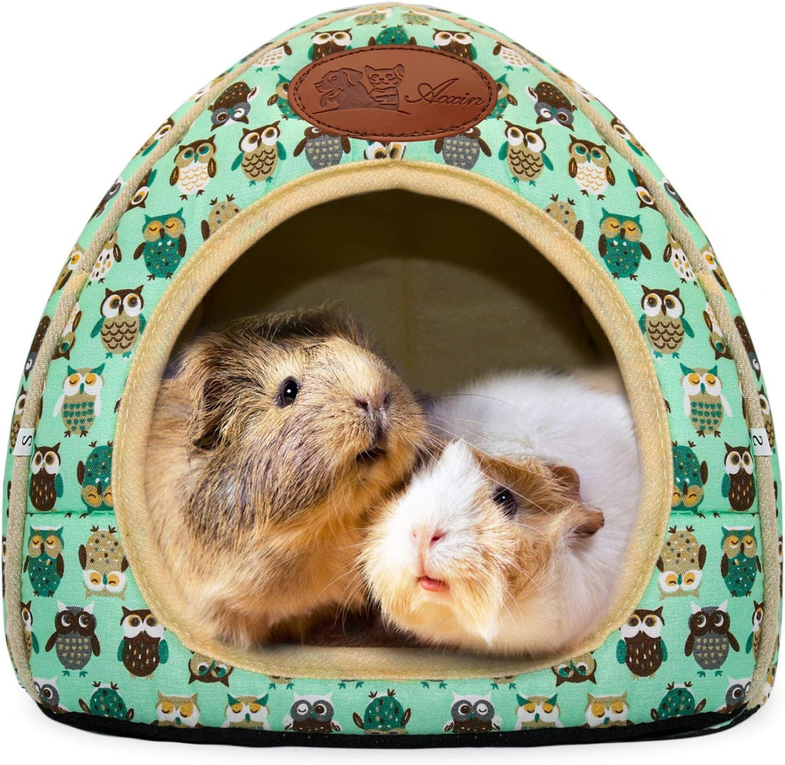 BWOGUE Guinea Pig Bed Hideout, Washable Hamster Cave for Small Animals