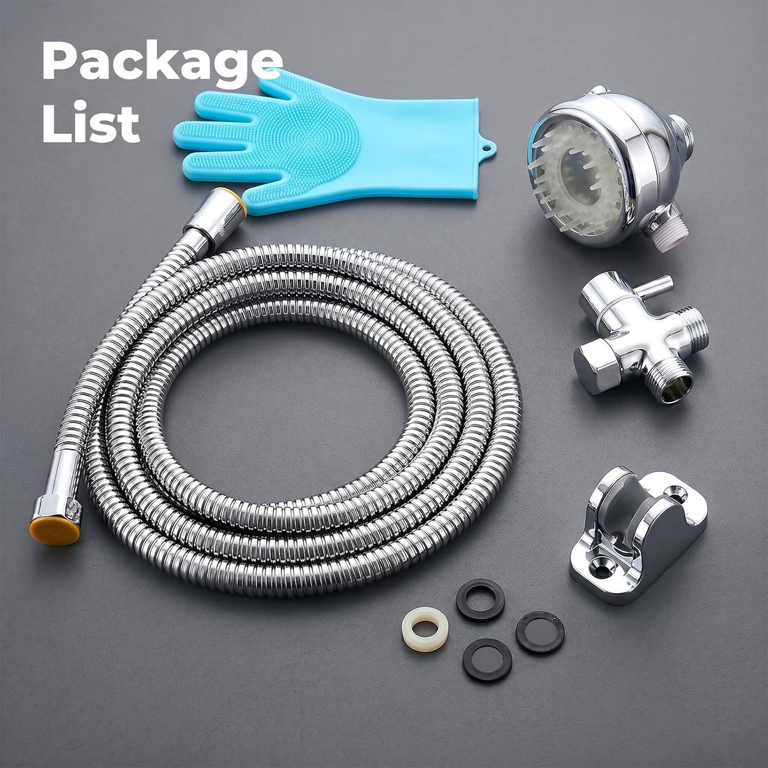 Pet Shower Sprayer Set with 8.2ft Hose & Adjustable Flow Control