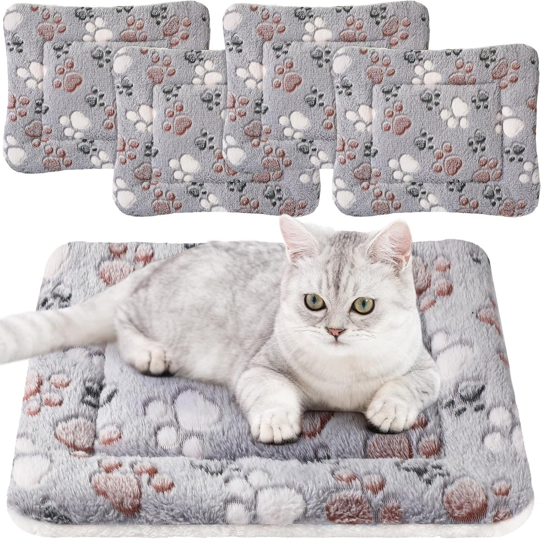 Tuanse 4 Pack Soft Pet Bed Mat Small Dog Crate Fleece