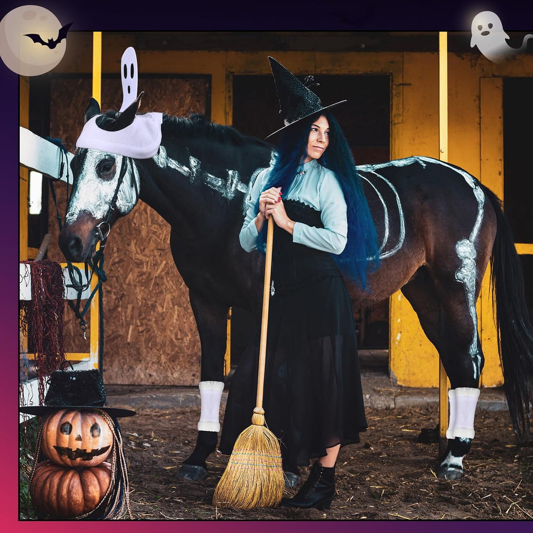 Dansydaisy 5 Pack Horse Halloween Ghost Costume Accessory Set