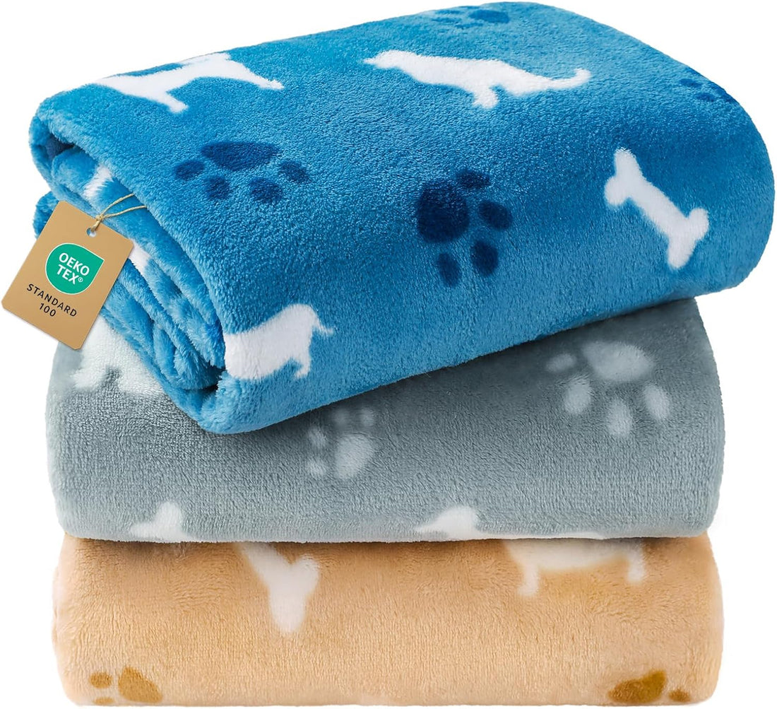 Luciphia 3 Pack Cute Cat Blankets Cozy Small Throw for Pet
