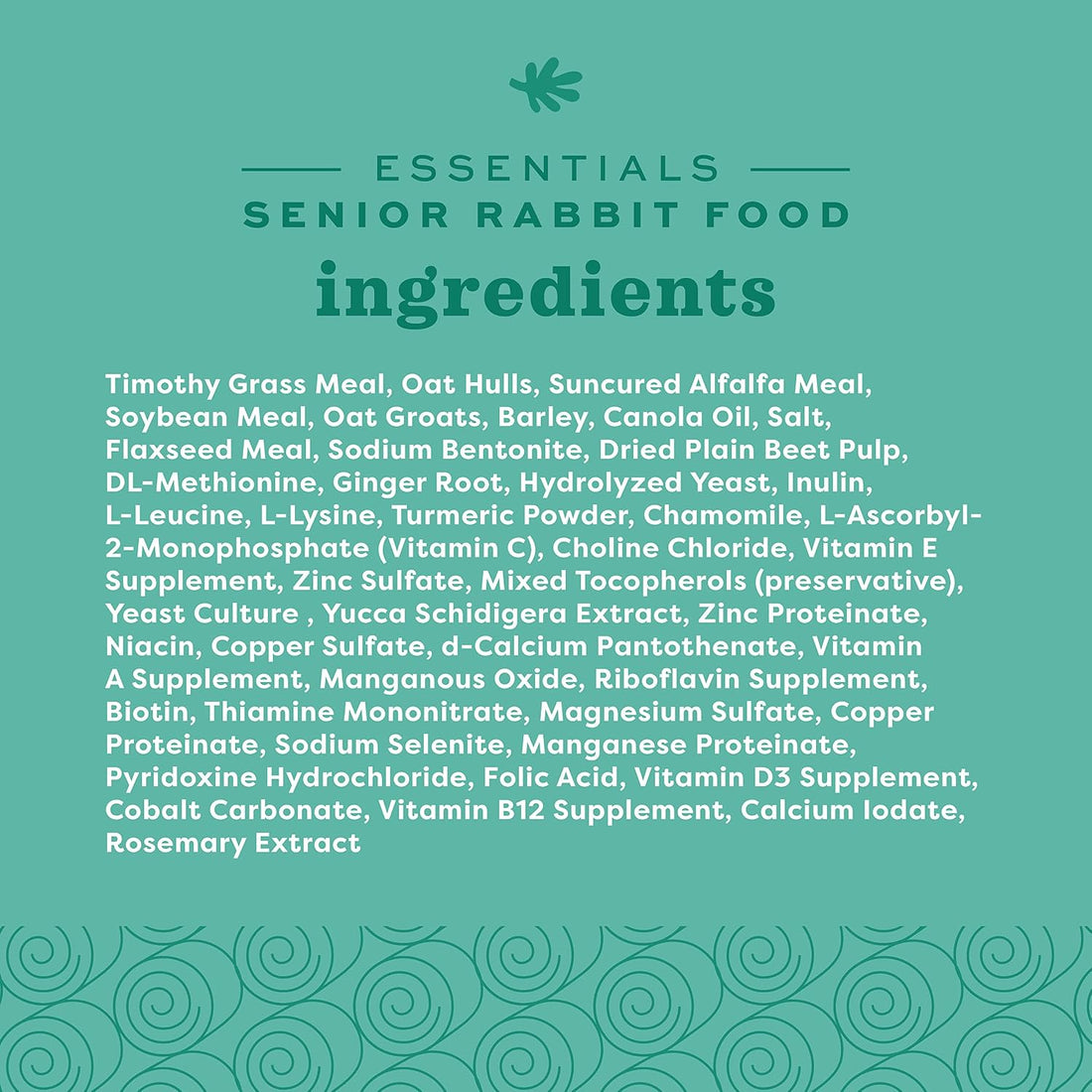 Oxbow Essentials Senior Rabbit Food, High-Fiber Rabbit Pellets, 4 lb