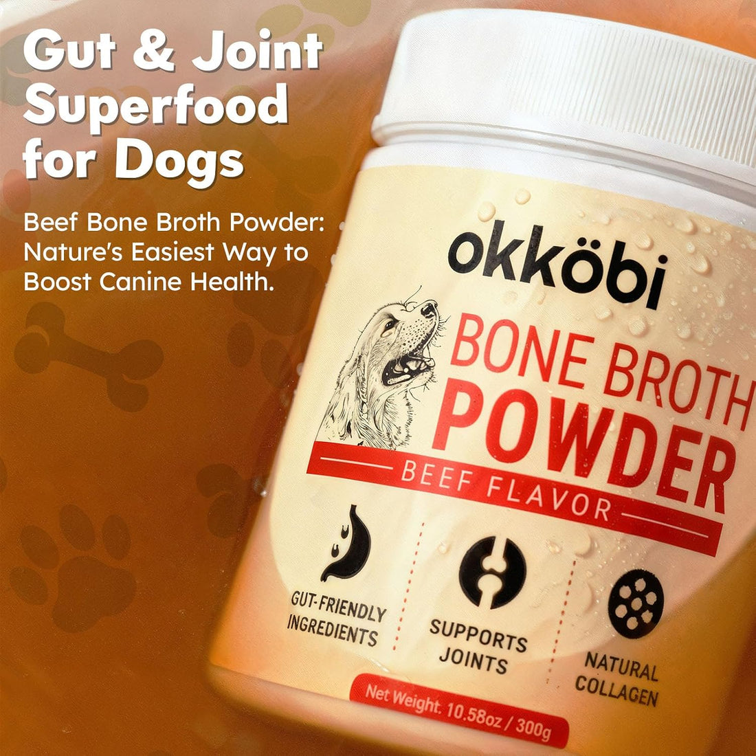 OKKÖBI Beef Bone Broth for Dogs