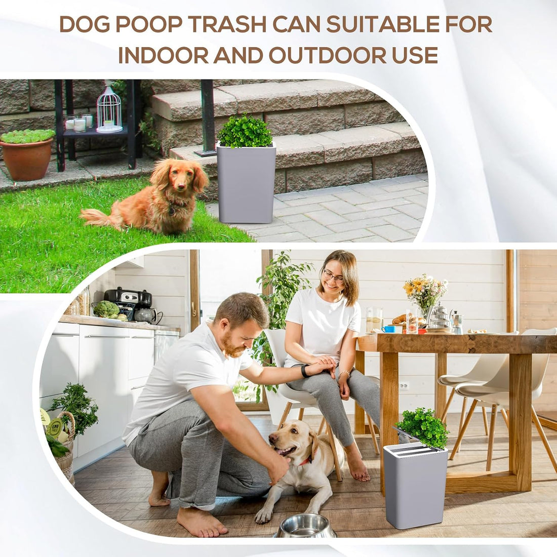 Jingmore Dog Poop Trash Can Outside