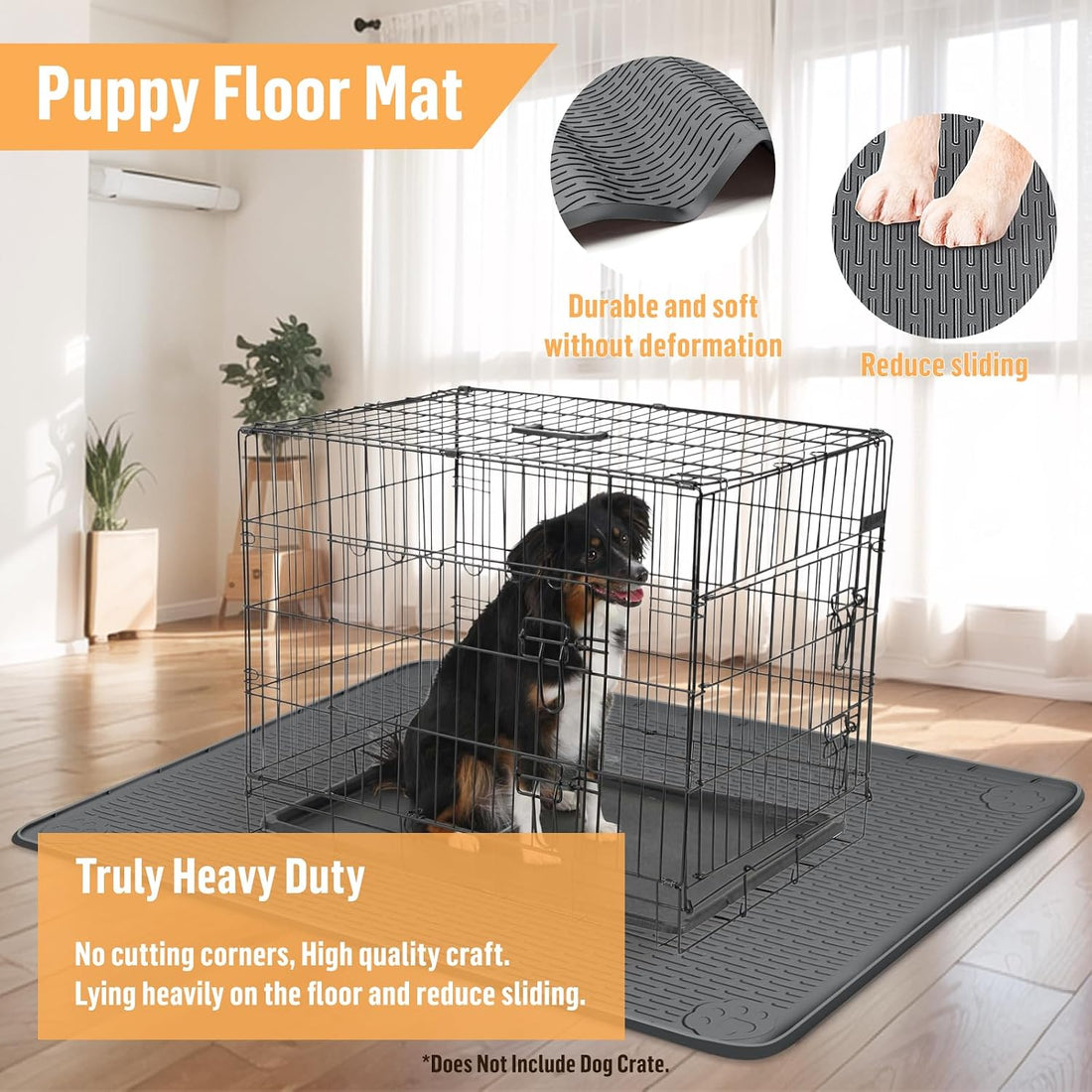Silicone Dog Bed Mat 40"x 28" Crate Mat for Dog Cages