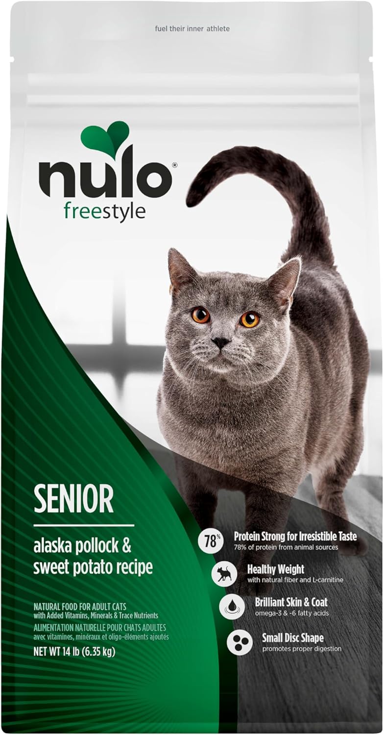 Nulo Freestyle Senior Grain-Free Dry Cat Food, Pollock & Sweet Potato
